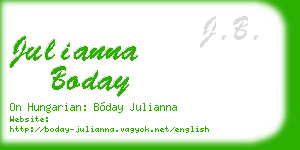 julianna boday business card